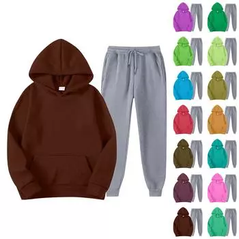 Мужской спортивный костюм с капюшоном, унисекс, двухсекционная одежда для бега, пуловер с длинными рукавами, толстовки с капюшоном + комплект спортивных штанов S синий