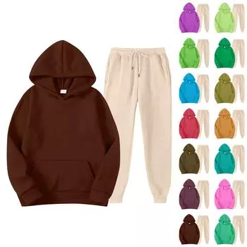 Мужской спортивный костюм с капюшоном, унисекс, двухсекционная одежда для бега, пуловер с длинными рукавами, толстовки с капюшоном + комплект спортивных штанов M циан