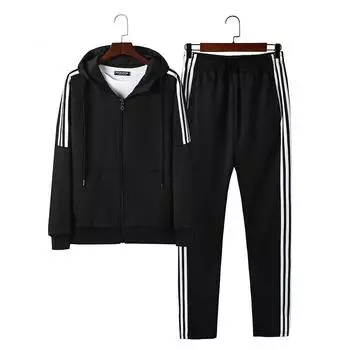 Мужской спортивный костюм Толстовки с капюшоном Куртка Брюки Комплект из 2 предметов для бега Мужская спортивная одежда Осенние мужские комплекты Спортивные штаны Очень большого размера 9xl XXXL серый