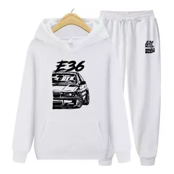 Мужской спортивный костюм Женский комплект с капюшоном E36 Толстовка | Комплект автомобильных толстовок | E36 Толстовка | Пот E36 | Толстовки и Кофты L