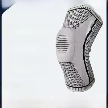 Мужской спортивный нейлоновый силиконовый наколенник для летнего фитнеса и баскетбола M темно-синий