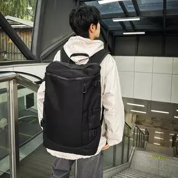 Мужской спортивный рюкзак большой емкости для обуви, сумки для путешествий, сумка для баскетбола, школьный рюкзак для школьников чёрный