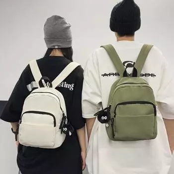 Мужской спортивный рюкзак для путешествий, студенческий школьный женский легкий уличный мини-рюкзак чёрный