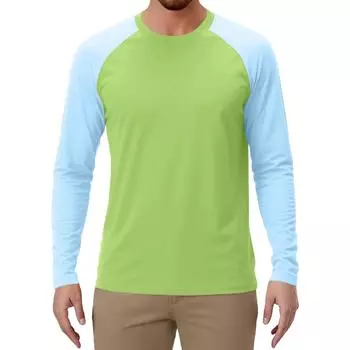 Мужской спортивный топ с длинным рукавом реглан контрастного цвета XL