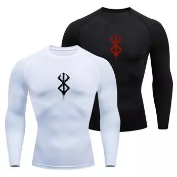 Мужской спортивный топ с круглым вырезом Slim Fit с длинным рукавом Быстросохнущий Тонкий Мягкий Очень M чёрный