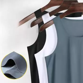 Мужской спортивный жилет Catman Ice Silk без рукавов белого цвета 185 (XXXL)