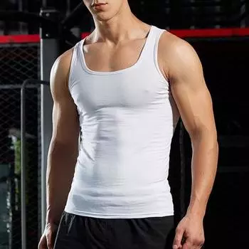 Мужской спортивный жилет с квадратным вырезом, приталенный, дышащий, мягкий, поглощающий пот, сплошной цвет, средней длины, эластичный, повседневный, для бега, тренажерный зал, майка, майка L вино красного