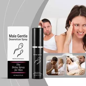 Мужской спрей замедленного действия для наружного применения, спрей для ухода, влажная салфетка для продления, спрей для взрослых, 5 мл One Size