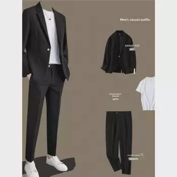 Мужской стильный повседневный и деловой костюм весна/осень - одинарный пиджак XL