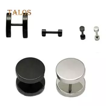 Мужской стиль штанги в стиле панк готический из нержавеющей стали серьги-гвоздики ювелирные изделия Шарм серьги 4mm серебряный