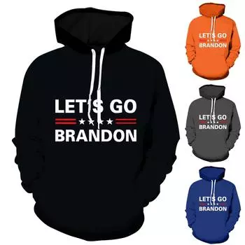 Мужской свитер Go Brandon Conservative US Flag Gift Shirt Hoodie Hooded L чёрный