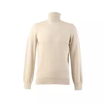 Мужской свитер из базового трикотажа Full Fisherman кремовый