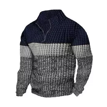 Мужской свитер, мужской повседневный вязаный пуловер, свободный крой, длинные рукава L