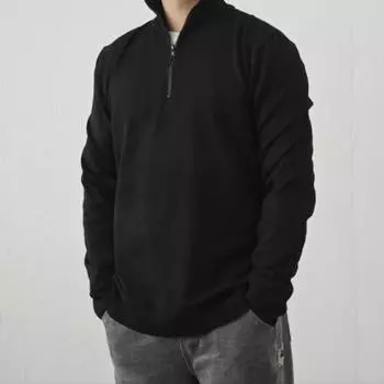 Мужской свитер, пальто, полумолния, трикотаж, эластичный, с длинными рукавами, воротником-стойкой, верхняя одежда больших размеров, повседневная одежда в английском стиле, школьный свитер средней длины XL зелёный