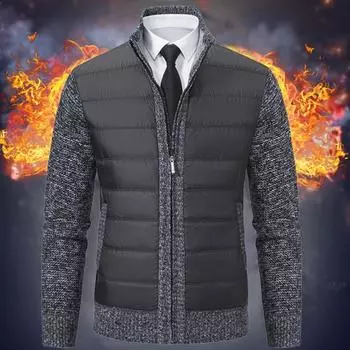 Мужской свитер-пальто с карманами, утолщенный трикотажный свободный, на молнии, плюшевый, с длинными рукавами, воротником-стойкой M вино красного