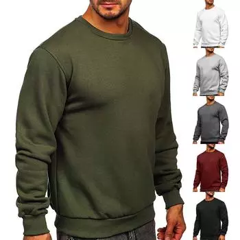 Мужской свитер с длинным рукавом и круглым вырезом, европейско-американский пуловер, толстовка L винный