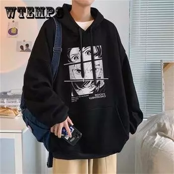 Мужской свитер с капюшоном, большой плюшевый свободный тренд, универсальное новое пальто, мужская одежда с длинным рукавом M белый