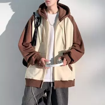 Мужской свитер с капюшоном, новый весенне-осенний свободный повседневный цветной пиджак S