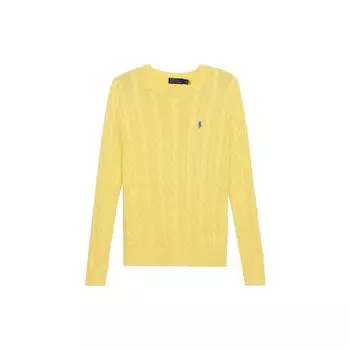 Мужской свитер с круглым вырезом и логотипом Polo Ralph Lauren, желтый 710775885-026 XL