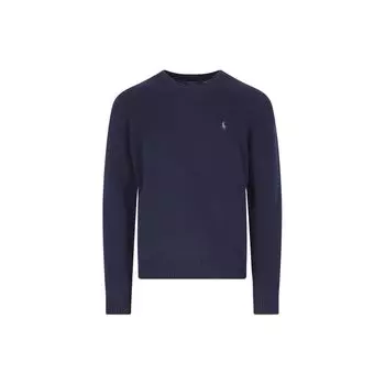 Мужской свитер с круглым вырезом и вышитым логотипом Polo Ralph Lauren, темно-синий 710878292-002 S
