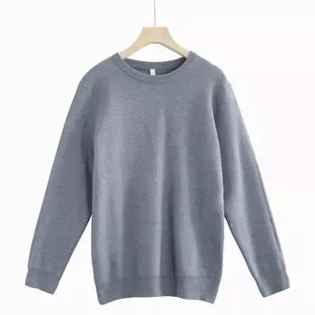 Мужской свитер с круглым вырезом, осень-зима, большой размер, свободный вязаный свитер, сохраняющий тепло, верхняя часть, тонкая часть повседневной облегающей трикотажной рубашки с длинными рукавами M