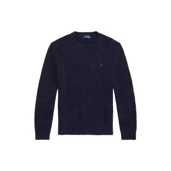 Мужской свитер с вышитым значком Polo Ralph Lauren, круглый вырез, темно-синий 710892410-004 XS