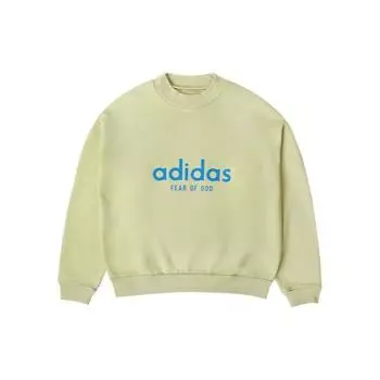 Мужской свитшот с круглым вырезом и логотипом Adidas x Fear of God, зеленый HM8110 L