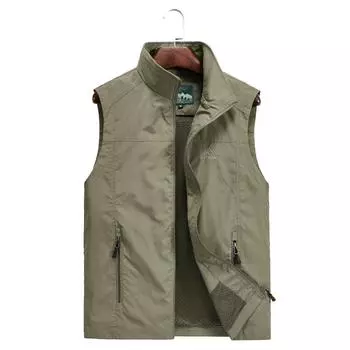 Мужской свободный жилет больших размеров, жилет M синий