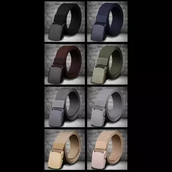 Мужской тактический нейлоновый ремень для занятий спортом на открытом воздухе, тканевый ремень для брюк чёрный