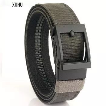 Мужской тактический ремень двойного назначения с автоматической пряжкой для активного отдыха - усиленная двухслойная конструкция для стрельбы и тренировок 120 cm
