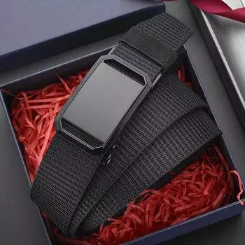 Мужской тактический ремень из парусины с автоматической пряжкой - нейлоновый ремень для тренировок и отдыха на открытом воздухе 130 cm армия зеленый