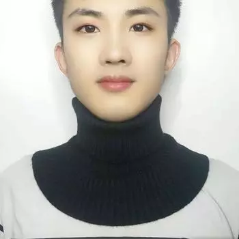 Мужской теплый искусственный воротник осень зима мягкий шейный шарф модные вязаные шарфы однотонные