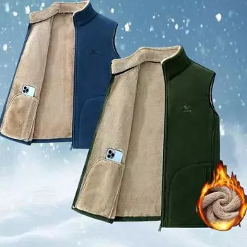 Мужской теплый жилет Жилет Мужское пальто без рукавов Мужской зимний жилет M чёрный