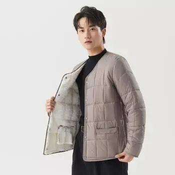 Мужской теплый зимний костюм для папы и дедушки среднего возраста, хлопковая одежда, увеличенная утолщенная и подбитая, с длинными рукавами, 8070 M морской синий