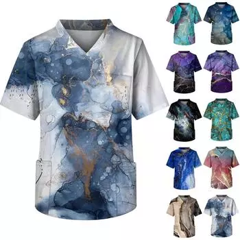 Мужской топ с коротким рукавом и V-образным вырезом с принтом нагрудного кармана XXL чёрный