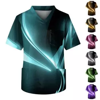 Мужской топ с коротким рукавом и v-образным вырезом с принтом на груди и карманом с цветочным принтом M жёлтый