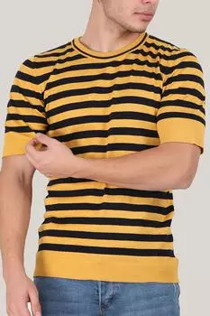 Мужской трикотаж с круглым вырезом и короткими рукавами