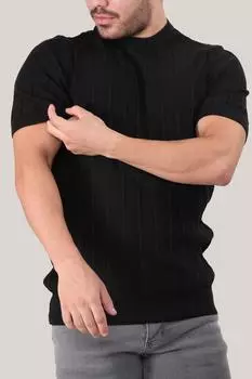 Мужской трикотаж с круглым вырезом и короткими рукавами