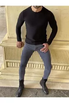 Мужской трикотаж в стиле ретро, пуловер, модные футболки, свитер с длинными рукавами для зимы и осени