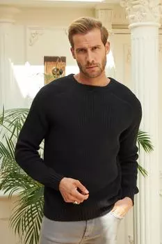 Мужской трикотаж в стиле ретро, пуловер, модные футболки, свитер с длинными рукавами для зимы и осени