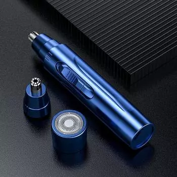 Мужской триммер для ушей и носа Перезаряжаемый USB электрический триммер для волос в носу Подходит для женщин - Безболезненное удаление волос на бровях и лице Триммер для носа белый