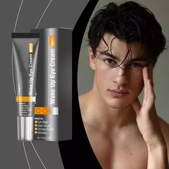 Мужской укрепляющий крем для кожи вокруг глаз, уменьшающий морщины, глубоко увлажняет, разглаживает мелкие морщинки, уменьшает темные круги и улучшает кровообращение. One Size чёрный