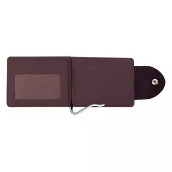 Мужской ультратонкий кожаный кошелек со слотами для кредитных карт темно-коричневого