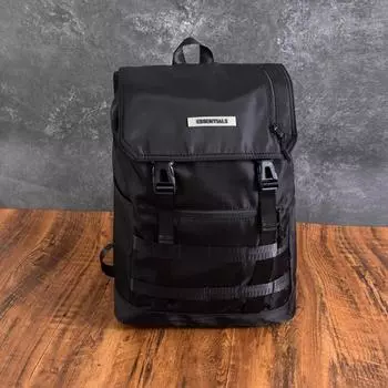 Мужской уличный модный рюкзак большой вместимости - повседневная дорожная и школьная сумка для студентов колледжей 47x30x15 cm чёрный