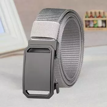 Мужской уличный пояс-карго, автоматическая пряжка, одна кнопка, регулируемая длина, нейлоновый длинный ремень, джинсы, дикий пояс кофейный