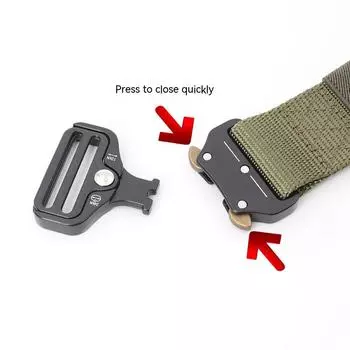 Мужской уличный ремень с пряжкой кобры, имитация нейлона, военный тренировочный ремень, холст, спортивная тактика 125cm красный