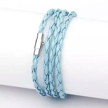 Мужской унисекс-браслет ручной работы, женский плетеный кожаный браслет, модный браслет-манжета, уникальный красный