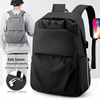 Мужской универсальный рюкзак: Современный стиль, многофункциональный для использования в колледже и на открытом воздухе One Size серый