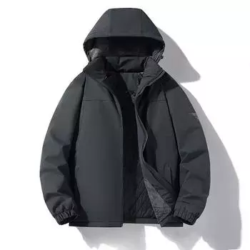 Мужской утепленный осенне-зимний холодный и теплый ветрозащитный костюм для альпинизма, мужская куртка L серый