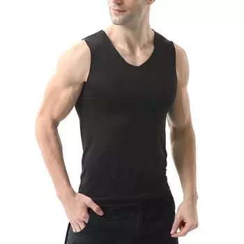 Мужской утягивающий комбинезон, крутое нижнее белье, мужской жилет для бега, мужской жилет без рукавов, рубашки, майка для фитнеса 4XL